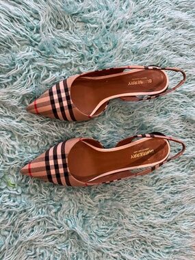 Burberry Check Dame Slingback Pumps​